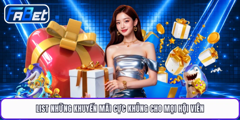 List những khuyến mãi cực khủng cho mọi hội viên